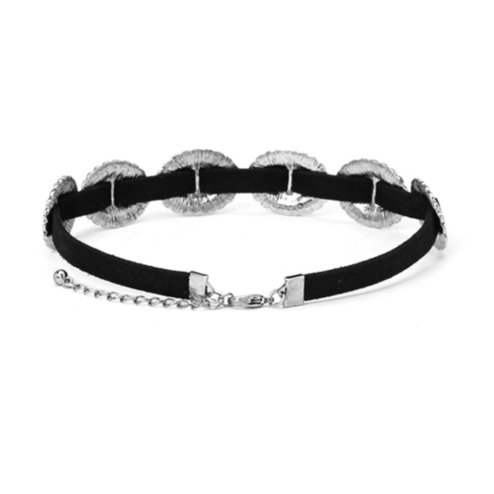 New Boho Western Silver and Black Choker - Picture 3 of 6